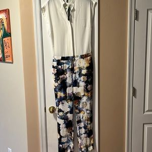 NWT ROBERT RODRIGUEZ OPEN BCK JUMPSUIT SZ 4 MULTICOLORED. PRICE FIRM.